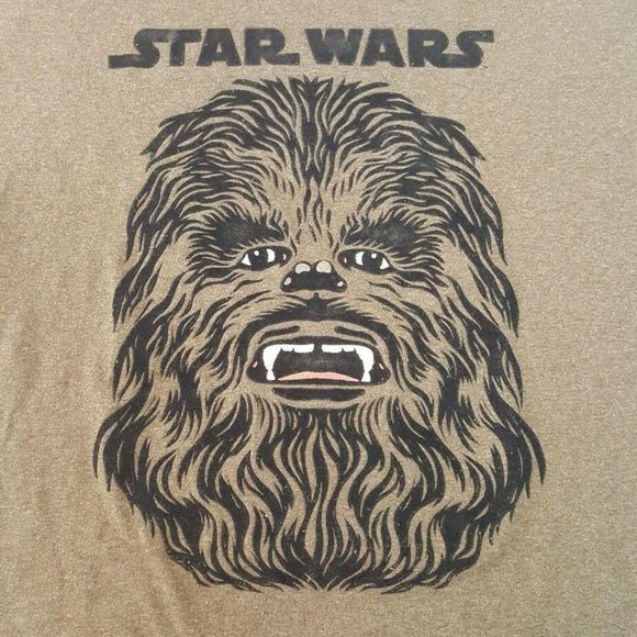 Fifth Sun Star Wars Chewbacca Face Velvet Print T - Picture 2 of 9